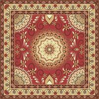 persian floral oriental traditional carpet floor mat carpet pattern background vector easy color change