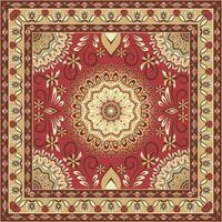 persian floral oriental traditional carpet floor mat carpet pattern background vector easy color change