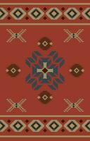 Carpet design, tribal geometric pattern, Arabic gulf pattern texture - or Sadu vector