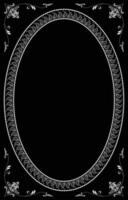 vintage decorative frames and borders on black background vector
