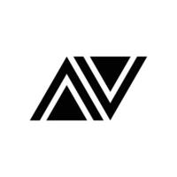 eps10 vector initial letters ANV or AV monogram logo design template isolated on white background