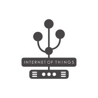 Internet thing logo symbol. Artificial Intelligence. flat illustration. vector