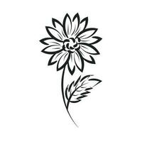 Hand Drawn spring flower design. Cute floral decoration icon vector illustration design