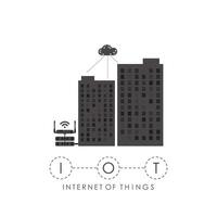 Internet of things concept. City connected to the Internet. Good for websites and presentations. illustration. vector