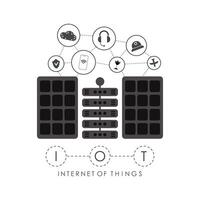 City connected to the Internet. Internet of things concept. Good for websites and presentations. illustration. vector