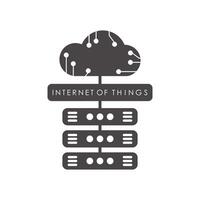 Internet of things emblem. Artificial Intelligence. flat illustration. vector