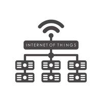 Internet de cosas emblema. iot concepto. vector. vector