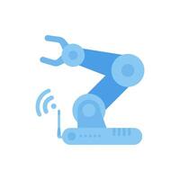 Robotic arm icon. Concept of internet of things and automation. Isolated. . vector
