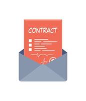 Contract icon. The concept of getting a job. Isolated. Vector. vector