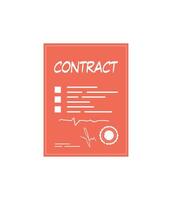 Contract icon. The concept of getting a job. Isolated. . vector