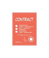 Contract icon. The concept of getting a job. Isolated. Vector. vector