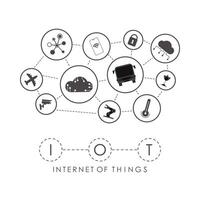 Internet of things and automation concept. A set of icons connected to each other in one Internet network. Good for presentations. Vector illustration.