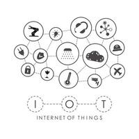 IoT concept. A set of icons connected to each other in one Internet network. Good for websites and presentations. illustration. vector