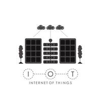 IoT concept. City connected to the Internet. Good for websites and presentations. illustration. vector