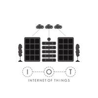 IoT concept. City connected to the Internet. Good for websites and presentations. Vector illustration.