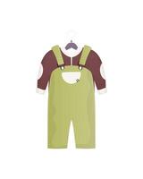 Jumpsuit and jacket. A set of children's clothes for a boy. Isolated. Cartoon style. illustration. vector
