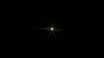 Loop glow star optical lens flares shine rotation animation video