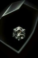 A Close Up Of A Diamond On A Black Background. AI Generated photo
