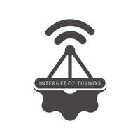 Internet cosas logo. artificial inteligencia. vector. vector