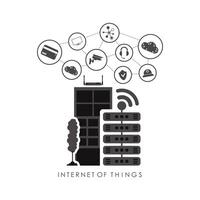 City connected to the Internet. Internet of things concept. Good for presentations. Vector illustration.