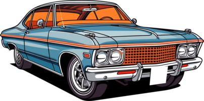 Vintage Color Chevrolet Impala car png