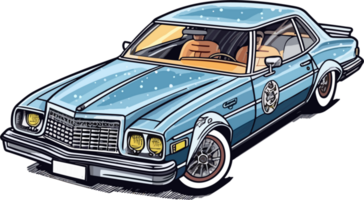 Vintage Classic Car Illustration png