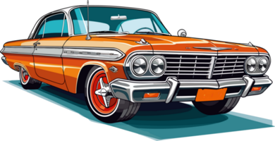 Vintage Classic Car Illustration png