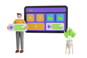 3D Illustration of Automated Testing Framework, Software Quality Assurance. product testing and debugging, programming and coding. png