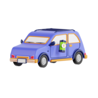 Electric car 3d icon. 3D Electric Car Charging, Green Energy, Clean Energy, Environmental Alternative Energy Concept png