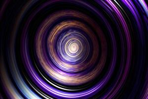 An Abstract Background With A Circular Design In Purple And Yellow. AI Generated photo