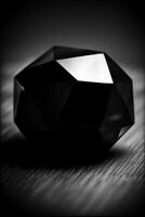 A Black And White Photo Of A Diamond. AI Generated