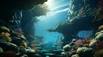 environment under the sea AI generative photo