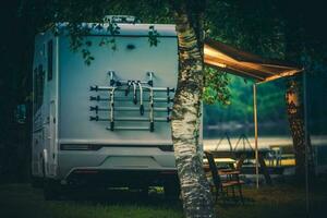 Calm Night Time Inside a Camper Van photo