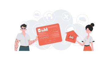 IoT concept. Internet of Things Team. Good for websites and presentations. illustration. vector