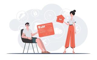 Internet of things concept. Internet of Things Team. Good for websites and presentations. illustration. vector