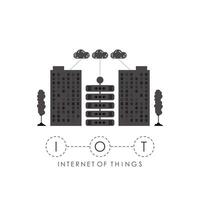 Internet of things concept. City connected to the Internet. Good for presentations. illustration. vector