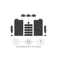 Internet of things concept. City connected to the Internet. Good for presentations. Vector illustration.