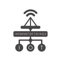 Internet of things emblem. IoT concept. Vector flat illustration.