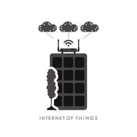 Internet of things and automation concept. City connected to the Internet. Good for websites and presentations. Vector illustration.