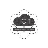 Internet cosa logo símbolo. iot concepto. vector. vector