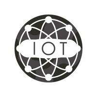 Internet things logo. Artificial Intelligence. Vector flat illustration.