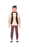Strong guy in full growth. Isolated. Cartoon style. vector