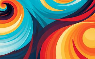 The abstract wallpaper design features a combination of vibrant colours and futuristic lines that create a visually stunning graphic with a textured, light background with photo