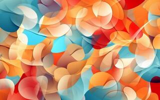 The abstract wallpaper design features a combination of vibrant colours and futuristic lines that create a visually stunning graphic with a textured, light background with photo