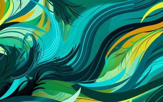 The abstract wallpaper design features a combination of vibrant colours and futuristic lines that create a visually stunning graphic with a textured, light background with photo