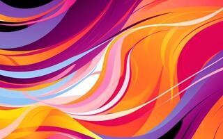 The abstract wallpaper design features a combination of vibrant colours and futuristic lines that create a visually stunning graphic with a textured, light background with AI Generative photo