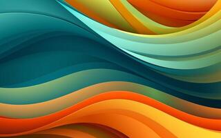 The abstract wallpaper design features a combination of vibrant colours and futuristic lines that create a visually stunning graphic with a textured, light background with photo