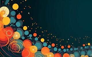 The abstract wallpaper design features a combination of vibrant colours and futuristic lines that create a visually stunning graphic with a textured, light background with photo