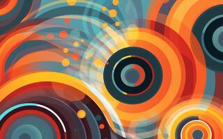 The abstract wallpaper design features a combination of vibrant colours and futuristic lines that create a visually stunning graphic with a textured, light background with photo