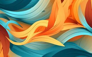 The abstract wallpaper design features a combination of vibrant colours and futuristic lines that create a visually stunning graphic with a textured, light background with photo